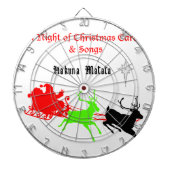 Een nacht van kerstliederen en kerstliederen Hakun Dartbord (Voorkant)