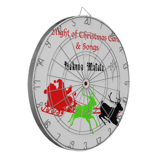 Een nacht van kerstliederen en kerstliederen Hakun Dartbord (Voorkant Links)