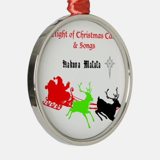 Een nacht van kerstliederen en kerstliederen Hakun Metalen Ornament (Rechts)