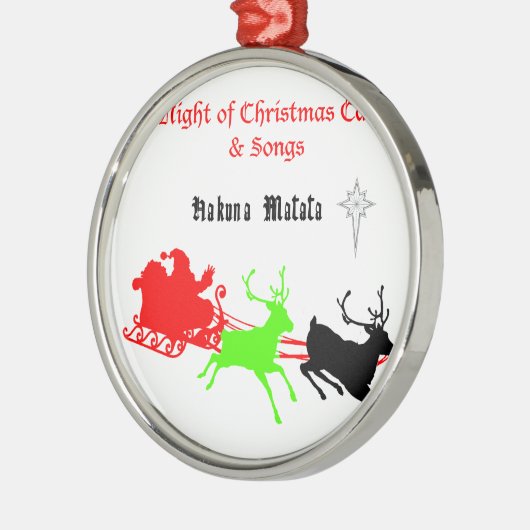 Een nacht van kerstliederen en kerstliederen Hakun Metalen Ornament (Links)
