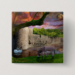 Een nachtdroom van midzomer vierkante button 5,1 cm