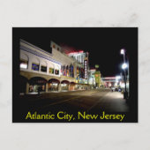 Een nachtelijk Uitzicht van Atlantic City Briefkaart (Voorkant)