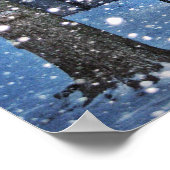 Een nachtelijke wandeling door wintersneeuw poster (Hoek)