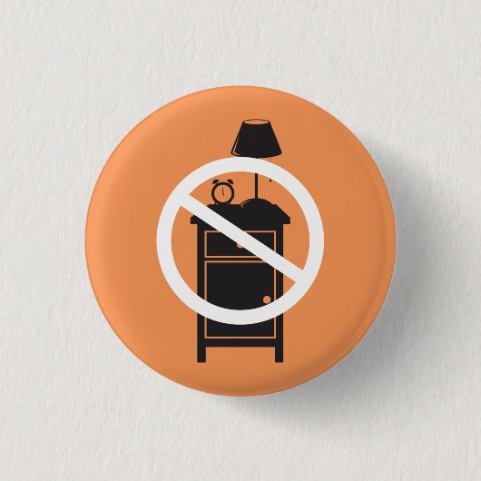 Eén nachtstandaard ronde button 3,2 cm (Voorkant)