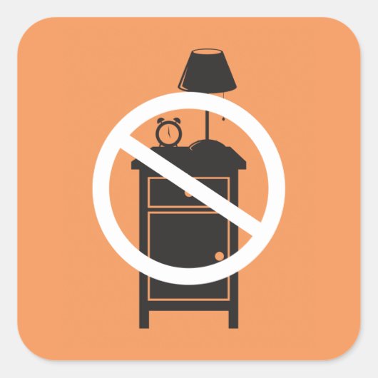 Eén nachtstandaard vierkante sticker (Voorkant)