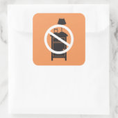 Eén nachtstandaard vierkante sticker (Tas)