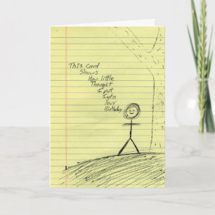 Een nadenkende Kaart van de Verjaardag