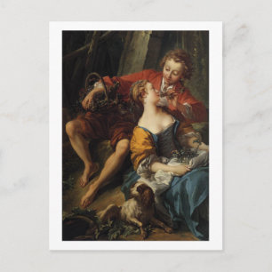 Een najaarspastoraal in detail - François Boucher Briefkaart