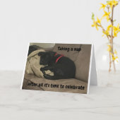 EEN NAP NEMEN ZODAT IK "LATER" KARTJE KAN CELEBRAT KAART (Gele Bloem)