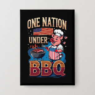 Eén natie onder de BBQ – Vintage Chef Grillmaster Button
