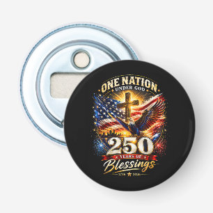 Eén natie onder God 250 jaar 250ste verjaardag Button Flesopener
