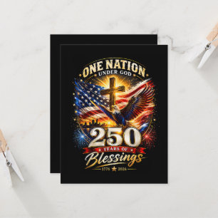 Eén natie onder God 250 jaar 250ste verjaardag Kaart