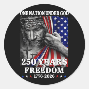 Eén natie onder God 250 jaar Dom 1776 2026 Ronde Sticker
