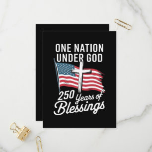 Eén natie onder God 250 jaar Uitnodiging Briefkaart