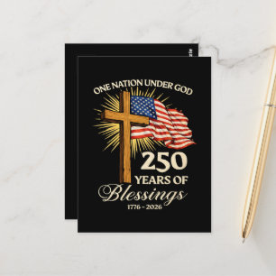 Eén natie onder God 250 jaar zegeningen Briefkaart