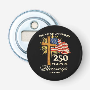 Eén natie onder God 250 jaar zegeningen Button Flesopener