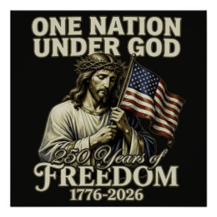 Eén natie onder God 250 jaar zegeningen Perfect Poster