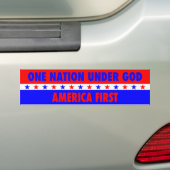 Een natie onder God, Amerika eerste Bumpersticker (Op auto)
