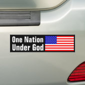 Eén natie onder God Bumpersticker (Op auto)