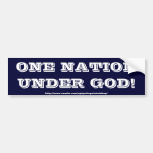 Eén natie onder God Bumpersticker