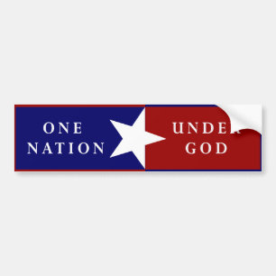 Eén natie onder God bumpersticker