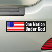 Eén natie onder God Bumpersticker (Op auto)