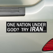Een natie onder God? Bumpersticker (Op auto)
