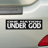 Een natie onder God - bumpersticker (Op auto)