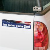 Eén natie onder GOD Bumpersticker (Op Truck)