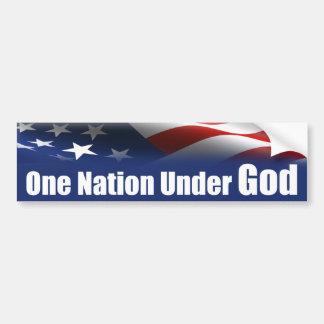 Eén natie onder GOD Bumpersticker