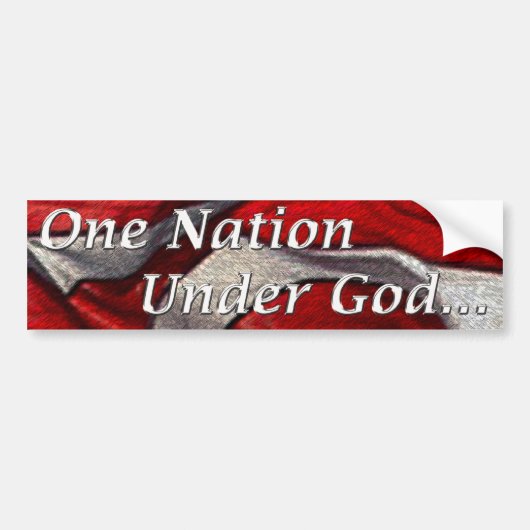Een natie onder God-Bumpersticker Bumpersticker (Voorkant)