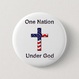 Een natie onder God-Button Ronde Button 5,7 Cm