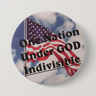 Eén natie onder GOD Indivisible Ronde Button 7,6 Cm