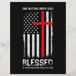 Eén natie onder God USA Patriot Veteran Briefhoofd
