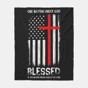 Eén natie onder God USA Patriot Veteran Fleece Deken
