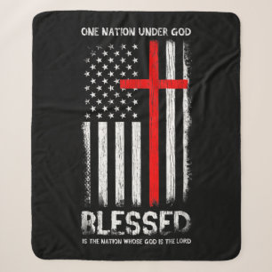 Eén natie onder God USA Patriot Veteran Sherpa Deken