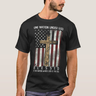 Een natie onder goddelijk Christelijk patriottisch T-shirt