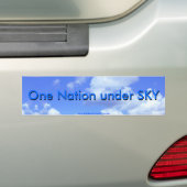 Eén natie onder SKY Bumpersticker (Op auto)