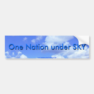 Eén natie onder SKY Bumpersticker