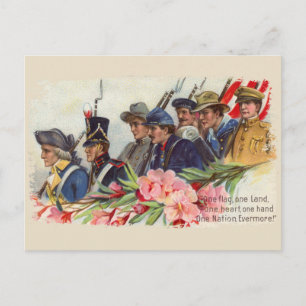 Eén natie  patriottisch Briefkaart