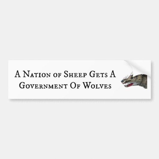 Een natie van de Bumpersticker van schapen (Voorkant)