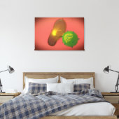 Een natuurlijke Killer Cell injecteert toxine Canvas Afdruk (Insitu (Slaapkamer))