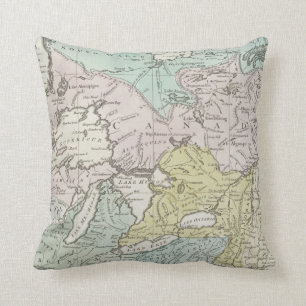 Een nauwkeurige kaart van Canada, 1761 Kussen