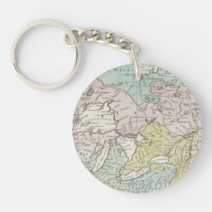 Een nauwkeurige kaart van Canada, 1761 Sleutelhanger