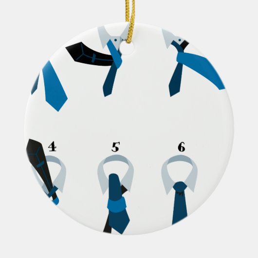Een Necktie binden Keramisch Ornament (Voorkant)