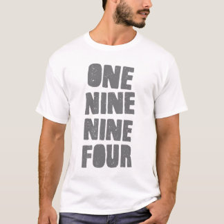 Eén Negen Negen Vier logo shirt - Wit