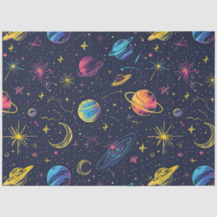 Een Neon Cosmos-serie ontwerp 2 Tissuepapier