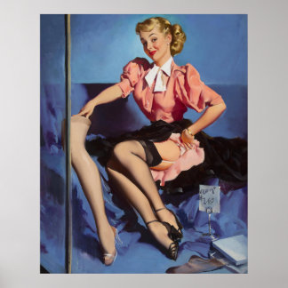 Een nette display vrouwen pinup poster