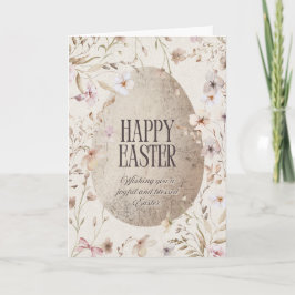 Een neutrale kleur Ester kaart met Pasen