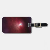 Een neutronenster met een schijf van warm stof. bagagelabel (Voorkant horizontaal)